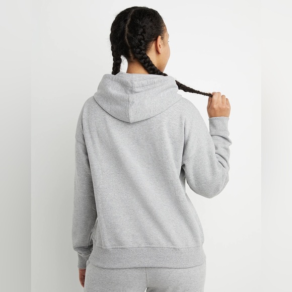 Champion | Gray Durable Fleece Pullover Hoodie - Picture 4 of 4